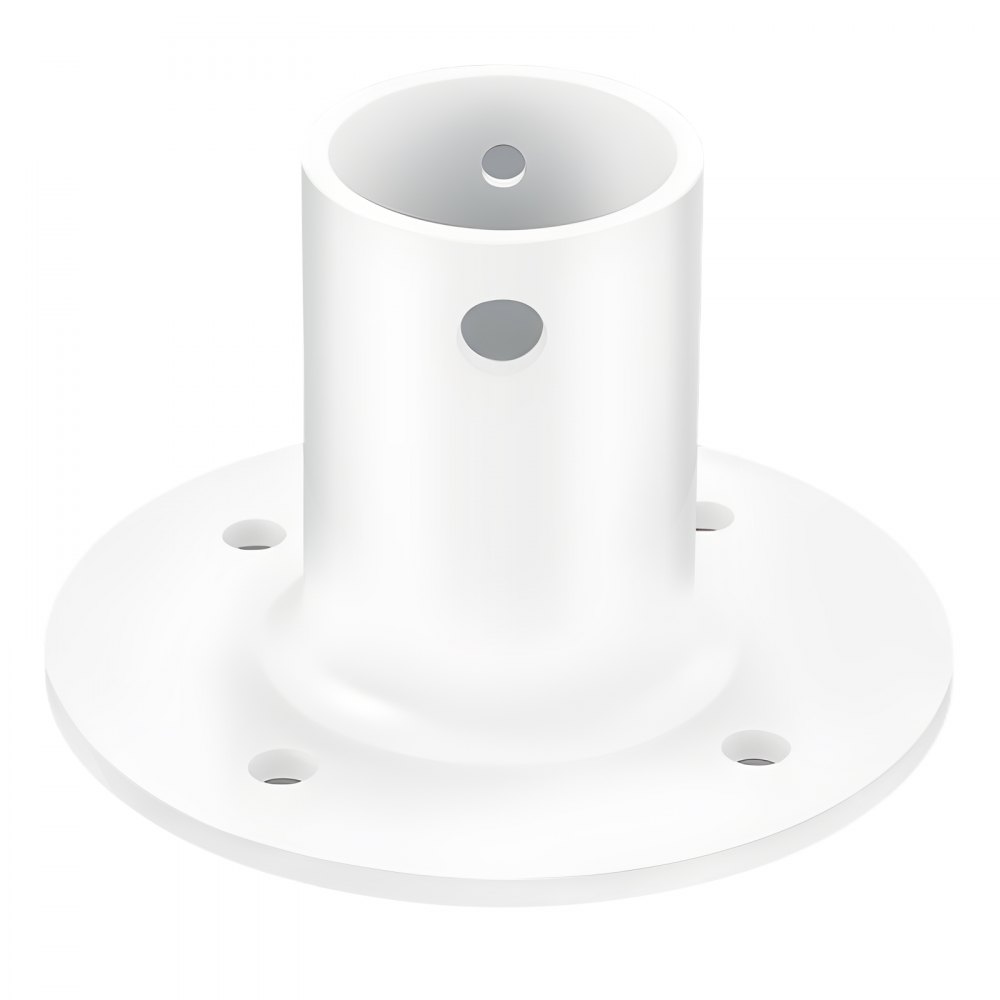 VEVOR Deck Anchor Flange 4 Pack, 1-7/8 in Pool Ladder Deck Mount, Handrail Anchor with Stainless Steel Mounting Hardware, Premium Aluminum Alloy Flange for Inground Swimming Pool Ladder, White