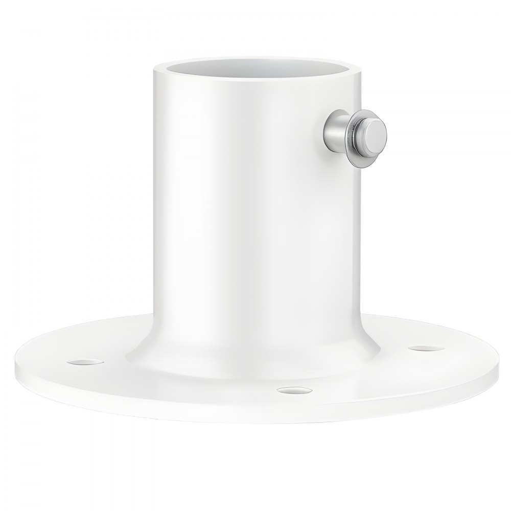 VEVOR Deck Anchor Flange 4 Pack, 1-7/8 in Pool Ladder Deck Mount, Handrail Anchor with Stainless Steel Mounting Hardware, Premium Aluminum Alloy Flange for Inground Swimming Pool Ladder, White