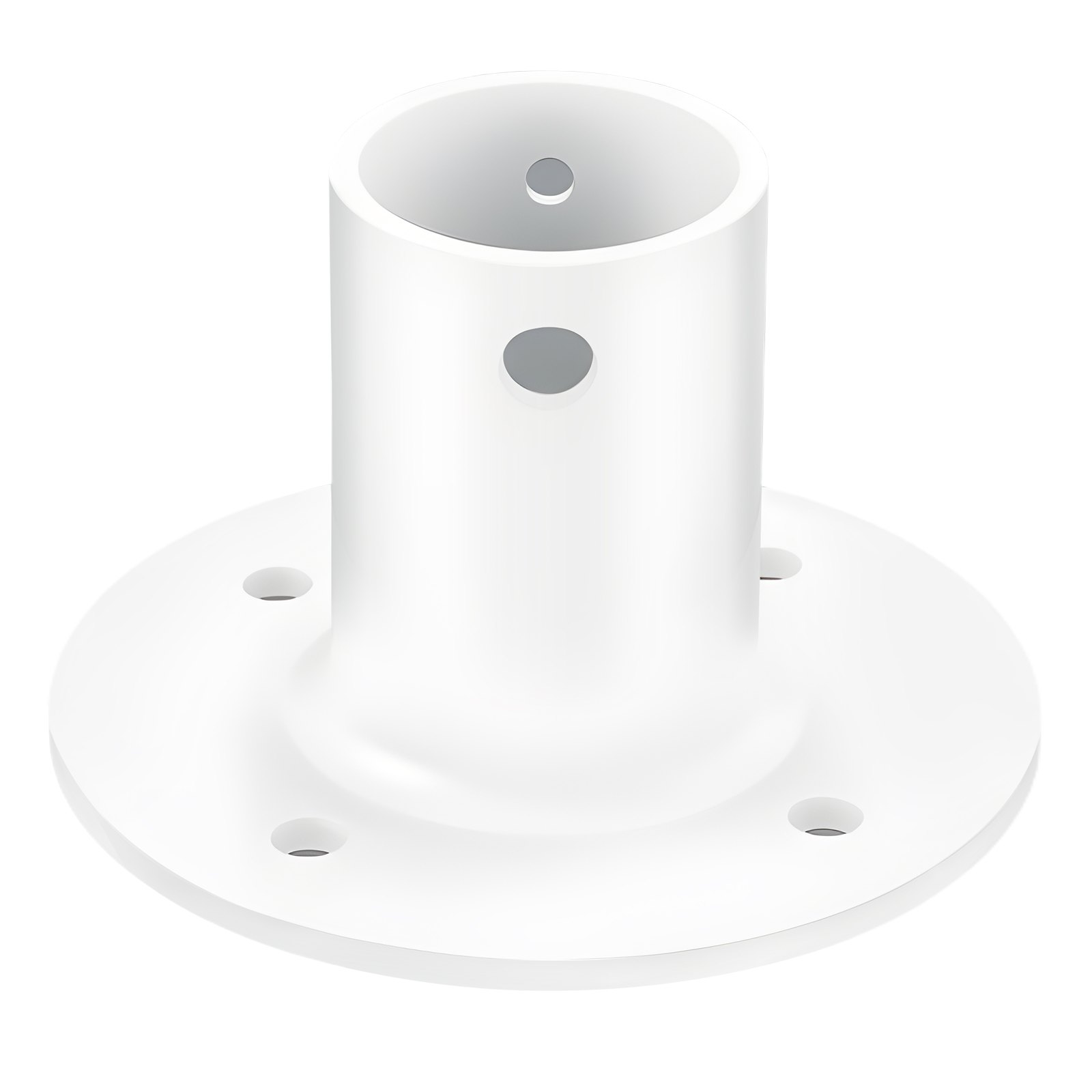 VEVOR Deck Anchor Flange 4 Pack, 1-7/8 in Pool Ladder Deck Mount, Handrail Anchor with Stainless Steel Mounting Hardware, Premium Aluminum Alloy Flange for Inground Swimming Pool Ladder, White