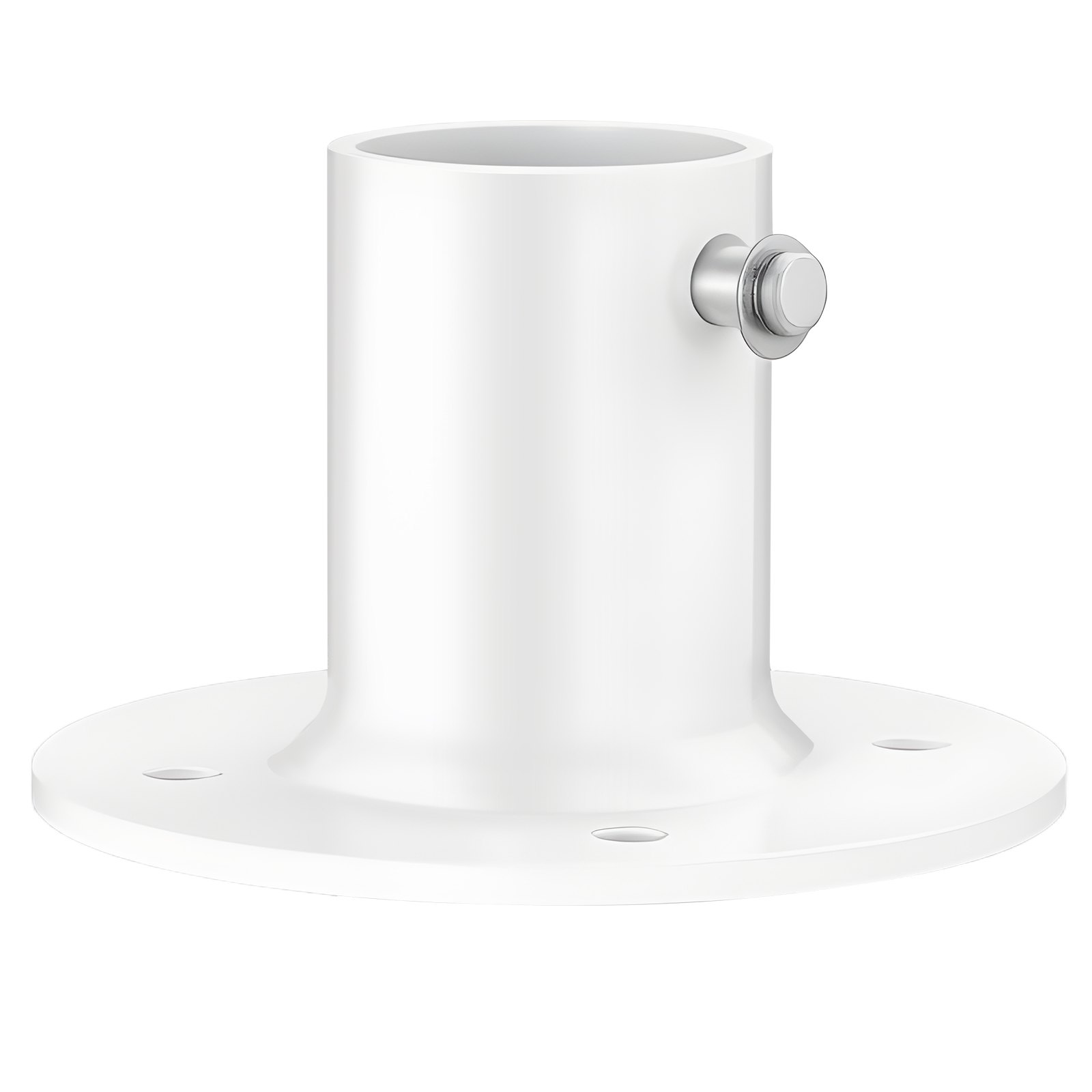 VEVOR Deck Anchor Flange 4 Pack, 1-7/8 in Pool Ladder Deck Mount, Handrail Anchor with Stainless Steel Mounting Hardware, Premium Aluminum Alloy Flange for Inground Swimming Pool Ladder, White