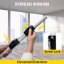 VEVOR Extension Pole, 15 ft Telescoping Pole, Multi-Purpose Telescopic Poles, Aluminum Extendable Handle, Paint Roller Extension Pole for Painting Window Cleaning High Ceiling Dusting Bulb Changing