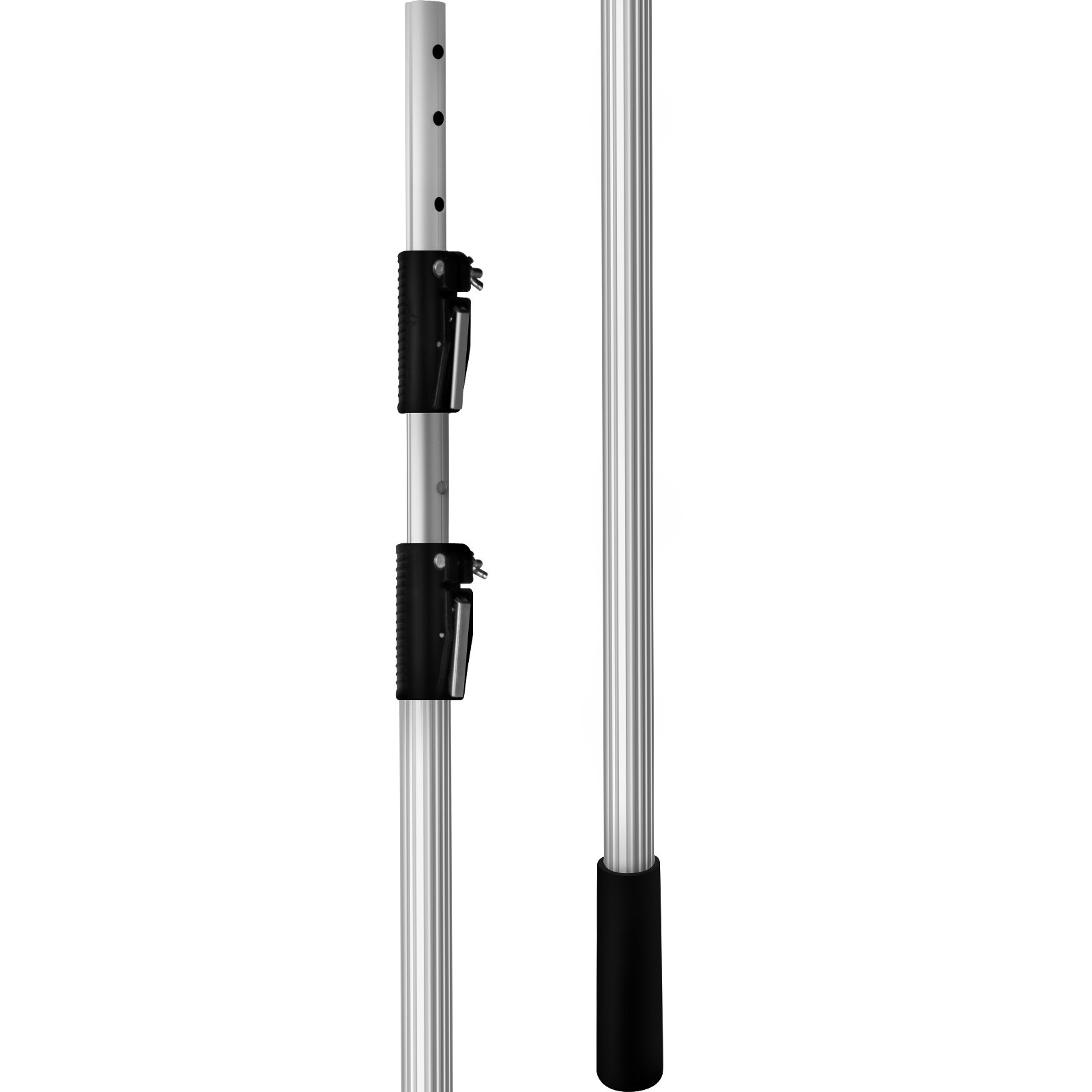 VEVOR Extension Pole, 15 ft Telescoping Pole, Multi-Purpose Telescopic Poles, Aluminum Extendable Handle, Paint Roller Extension Pole for Painting Window Cleaning High Ceiling Dusting Bulb Changing