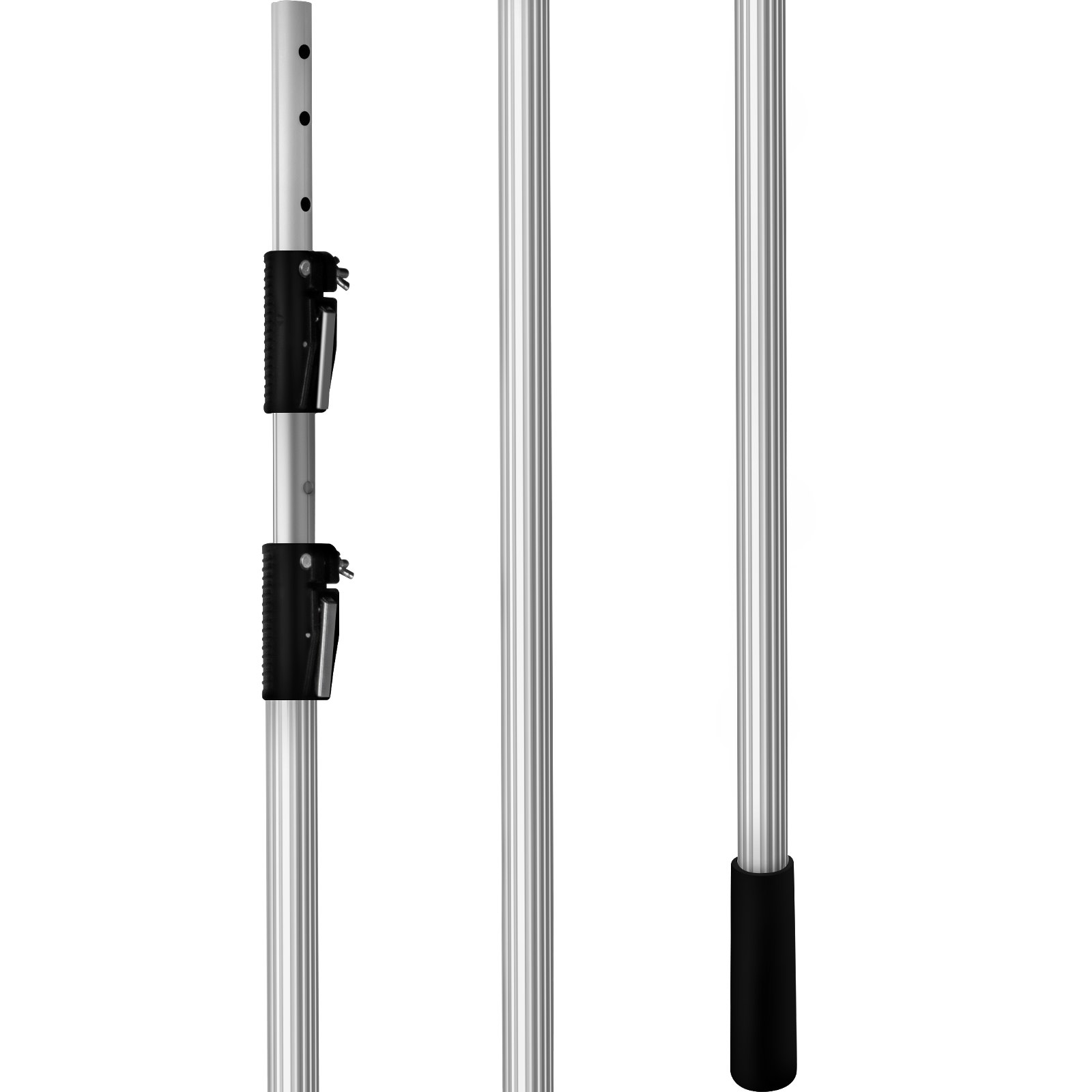 VEVOR Extension Pole, 15 ft Telescoping Pole, Multi-Purpose Telescopic Poles, Aluminum Extendable Handle, Paint Roller Extension Pole for Painting Window Cleaning High Ceiling Dusting Bulb Changing