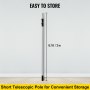 VEVOR Extension Pole, 20 ft Telescoping Pole, Multi-Purpose Telescopic Poles, Aluminum Extendable Handle, Paint Roller Extension Pole for Painting Window Cleaning High Ceiling Dusting Bulb Changing