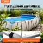 VEVOR Enrouleur de couverture de piscine en aluminium de 6,1 m, ensemble de bobines de couverture de piscine hors sol, convient pour les piscines de 3 à 20 pieds de largeur