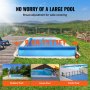 Καρούλι VEVOR Pool Cover Roel, Αλουμίνιο Solar Cover Roel 14 ft, Inground Swimming Pool Cover Roel Set με ελαστικούς τροχούς και σακούλες άμμου, ταιριάζει για πισίνες πλάτους 3-14 ft