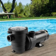 VEVOR Above Ground Pool Pump, 1HP, 80 GPM Max. Flow Single Speed Swimming Pool Pump, 120V 3450 RPM 36 ft Max. Head Lift Pool Pump with Filter Basket, for Above Ground Pools Hot Tubs Spas