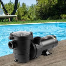 VEVOR Above Ground Pool Pump, 1HP, 80 GPM Max. Flow Single Speed Swimming Pool Pump, 120V 3450 RPM 36 ft Max. Head Lift Pool Pump with Filter Basket, for Above Ground Pools Hot Tubs Spas,Tested to UL Standards