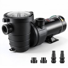 VEVOR Above Ground Pool Pump, 1HP, 80 GPM Max. Flow Single Speed Swimming Pool Pump, 120V 3450 RPM 36 ft Max. Head Lift Pool Pump with Filter Basket, for Above Ground Pools Hot Tubs Spas