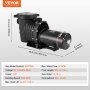 VEVOR Above Ground Pool Pump, 1HP, 80 GPM Max. Flow Single Speed Swimming Pool Pump, 110V/240V 3450RPM 34.4ft Max. Head Pool Pump with Filter Basket, for Above Ground Pools Hot Tubs Spas,Tested to UL Standards
