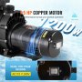 VEVOR Above Ground Pool Pump, 1.5 HP, 100 GPM Single Speed Swimming Pool Pump, 110V/240V 3450 RPM 50.9 ft Max Head Pool Pump with Filter Basket, for Above Ground Pools Hot Tubs Spas,Tested to UL Standards