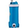 blue VEVOR pool cartridge filter with top lid and white connector.