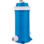 blue VEVOR pool cartridge filter with white fittings and top section.