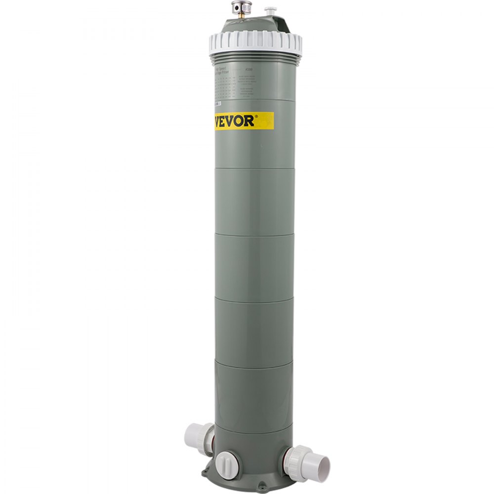 VEVOR Pool Cartridge Filter, 194Sq. Ft Filter Area Inground Pool Filter,Above Ground Swimming Pool Cartridge Filter System w/Polyester Cartridge,Corrosion-proof,Auto Pressure Relieve,2 Unions Included