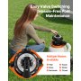 VEVOR 12 in Sand Filter Pump for Above Ground Pool, 0.33 HP 3000 GPH, Swimming Pool Sand Filter Pump with Pre-Assembled & Leak-Resistant Design, 6-Way Valve, High-Efficiency Filtration for Pools