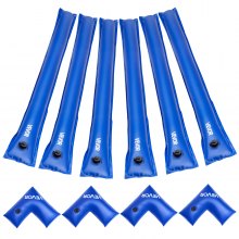 26 Gauge 6Pack 4ft Single Chamber Pool Cover Water Bags with 4 Corner Water Tube