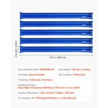 26 Gauge Double Chamber Water Bags Tubes for Winter Pool Cover 5 Packs 8 ft