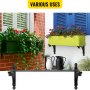 VEVOR 2 PCS Window Box Brackets 88lbs Planter Box Brackets 24 x 10.5 x 10 in Black Planter Mounting Bracket Iron Material Black Window Box Hanger Bracket for Flower Box Durable Window Box Holder