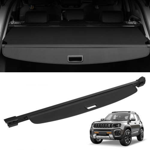 VEVOR Retractable Cargo Cover, Upgraded Waterproof Trunk Cover Security Shield Shade for Jeep Grand Cherokee 2 Row 2022-2025 5-Seater, UV Proof Rear Trunk Cover Aluminum Alloy & PVC Leather Texture