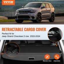 VEVOR Retractable Cargo Cover for Jeep Grand Cherokee 2 Row 2022-2024 OEM Design