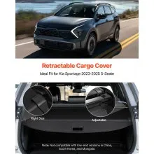 Retractable Cargo Cover Trunk Shade for Kia Sportage 2023-2025 5-Seater