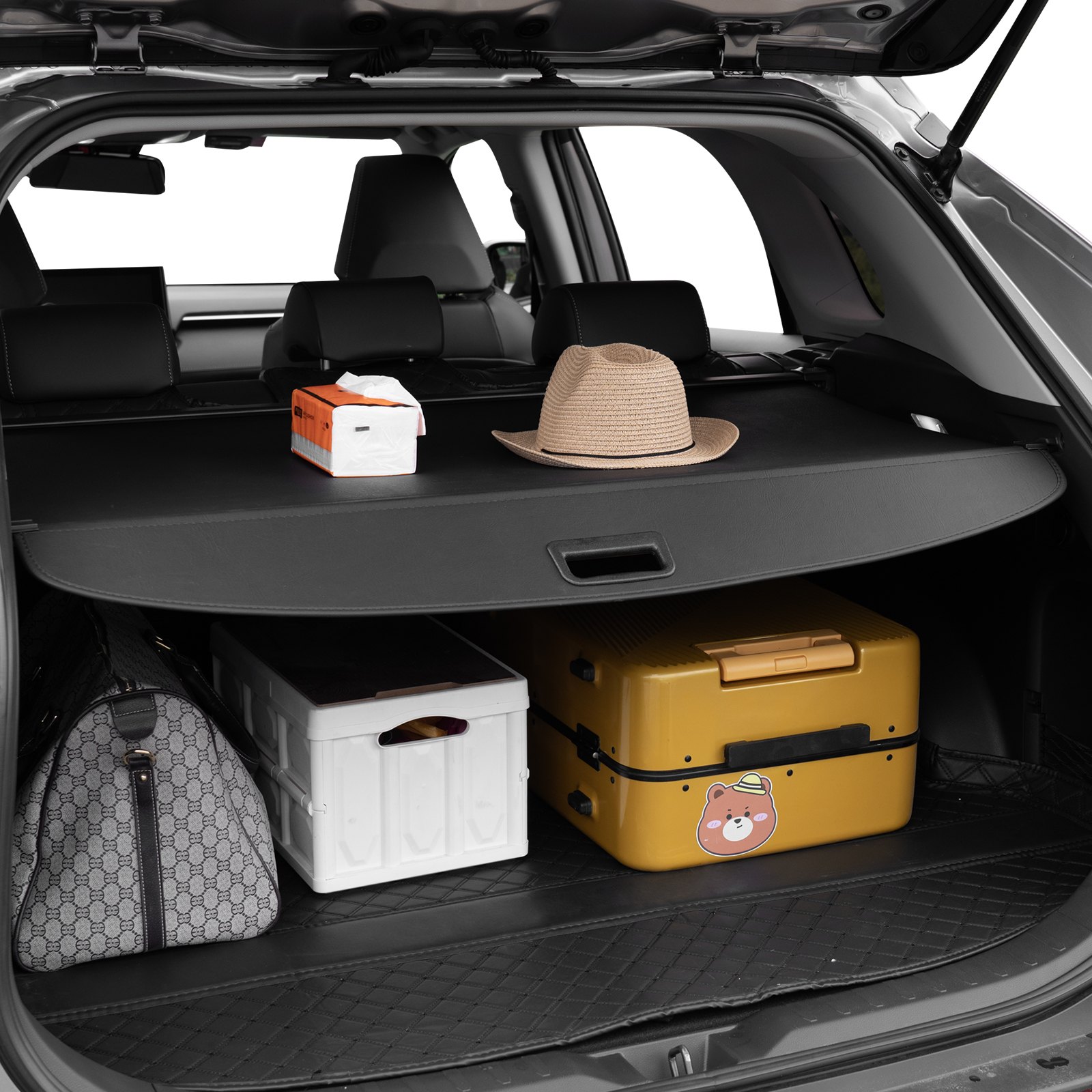 VEVOR Retractable Cargo Cover, Premium Leather Texture Trunk Cover, Anti-Peeping Luggage Privacy Shield, Easy Installation Security Shade, Car Accessories, for Kia Sportage 2023-2025 5-Seater