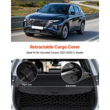 Retractable Cargo Cover Trunk Shade for Hyundai Tucson 2021-2025 5-Seater