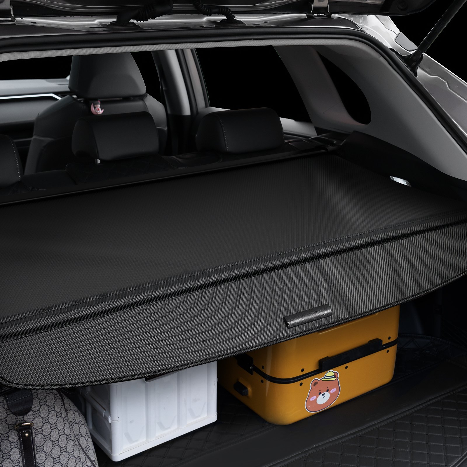 VEVOR Retractable Cargo Cover, Upgraded Carbon Fiber Texture Trunk Cover, Anti-Peeping Luggage Privacy Shield, Easy Installation Security Shade Car Accessories, for Honda CRV 2023-2025 5-Seater