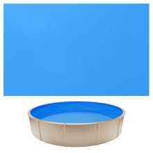 VEVOR 365.7 cm Pool Liner, Round Overlap Swimming Pool Liner for 90 cm Wall Height, Premium Vinyl, Easy Install with Leak-Proof Patches, Designed for Steel Sided Above-Ground,Outdoor, Blue