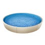 VEVOR Poolliner, 18 fod rund swimmingpoolliner, standardmål, holdbar vinyl poolliner, overlappende stil, udskiftning af liner til 52 tommer væghøjde over jorden swimmingpool, ensfarvet