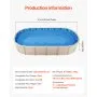 VEVOR 12 x 24 ft Oval Pool Liner, Unibead Above Ground Pool Liners, 52in Wall Height, Durable Standard Gauge Vinyl, Designed for Steel Sided Above-Ground Swimming Pools
