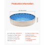 VEVOR 7.3 m Round Above Ground Pool Liner, Unibead Pool Liners, Standard Gauge, 1.32m Wall Height, Designed for Steel Sided Above-Ground Swimming Pools