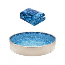 VEVOR 7.3 m Round Above Ground Pool Liner, Unibead Pool Liners, Standard Gauge, 1.32m Wall Height, Designed for Steel Sided Above-Ground Swimming Pools