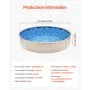 VEVOR 24-ft Round Above Ground Pool Liner, Overlap Pool Liners, Standard Gauge Vinyl, 48-to-54inch Wall Height, Designed for Steel Sided Above-Ground Swimming Pools