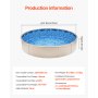 VEVOR 7.3 m Round Above Ground Pool Liner, Overlap Pool Liners, Standard Gauge Vinyl, 1.2-to-1.37m Wall Height, Designed for Steel Sided Above-Ground Swimming Pools