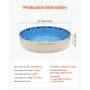 VEVOR 27-ft Round Above Ground Pool Liner, Overlap Pool Liners, Standard Gauge Vinyl, 48-to-54inch Wall Height, Designed for Steel Sided Above-Ground Swimming Pools
