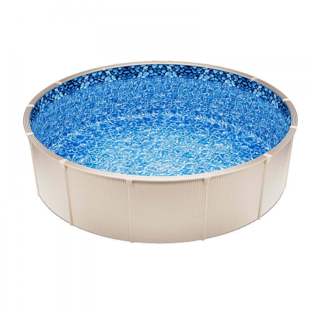 VEVOR Pool Liner, 10 m Round Pool Liner, Uinbead Style, Durable Vinyl Pool Liner, Standard Gauge, 1.32m Wall Height, Pool Liner Replacement for Steel Sided Above-Ground Swimming Pools