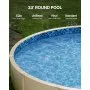 VEVOR Pool Liner, 33ft Round Pool Liner, Uinbead Style, Durable Vinyl Pool Liner, Standard Gauge, 52in Wall Height, Pool Liner Replacement for Steel Sided Above-Ground Swimming Pools