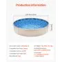 VEVOR Pool Liner, 10 m Round Pool Liner, Uinbead Style, Durable Vinyl Pool Liner, Standard Gauge, 1.32m Wall Height, Pool Liner Replacement for Steel Sided Above-Ground Swimming Pools