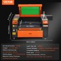 VEVOR 80W CO2 Laser Engraver, 20 x 28 in, 19.7 IPS Laser Cutter Machine with 2-Way Pass Air Assist, Compatible with LightBurn, CorelDRAW, AutoCAD, Windows, Mac OS, Linux, for Wood Acrylic Fabric More