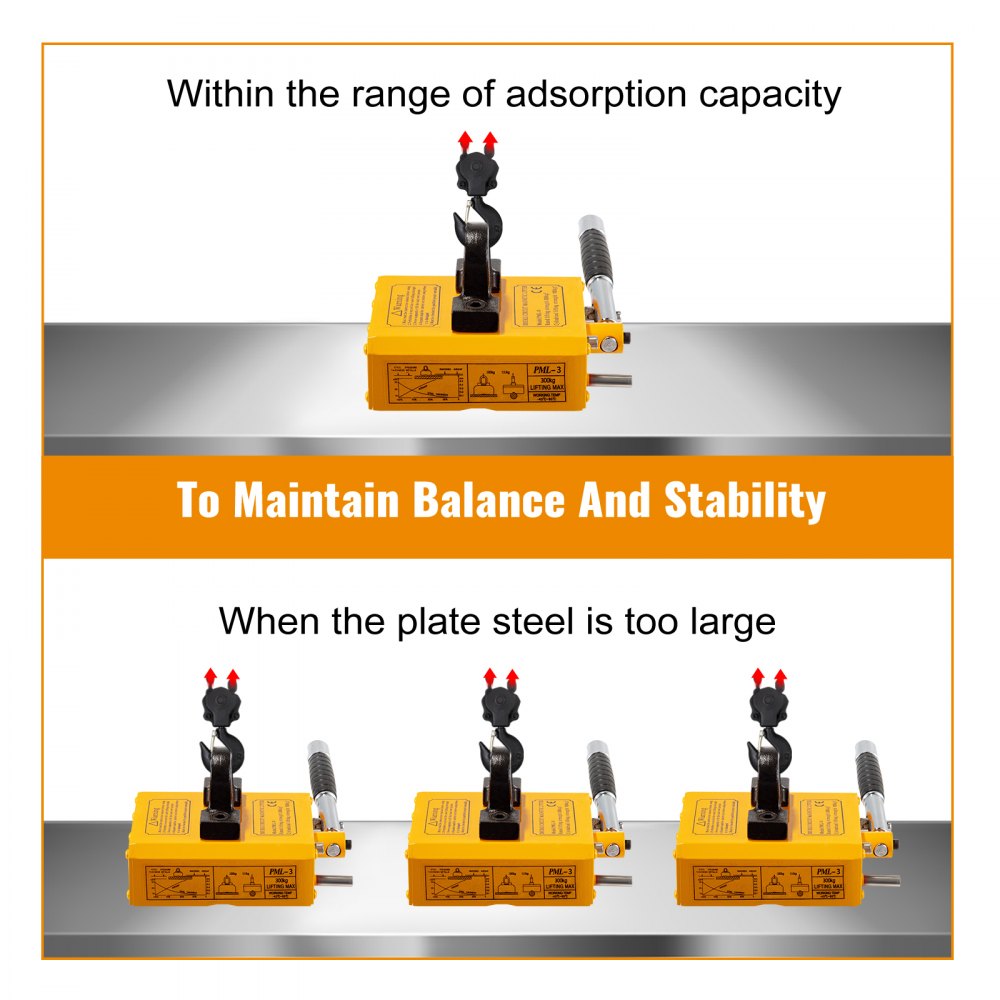 VEVOR Permanent Magnetic Lifter Lifting Magnet 300kg/660lbs Heavy Duty Neodymium