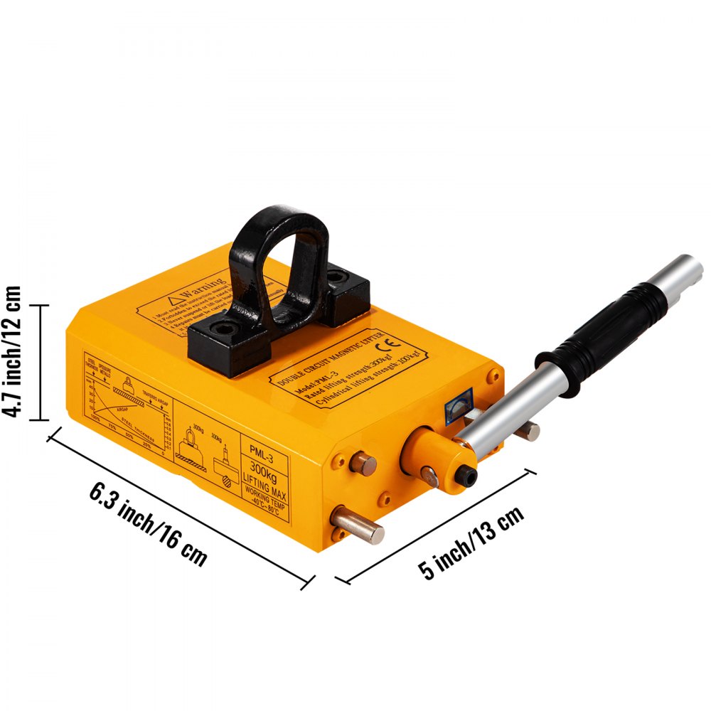 VEVOR Permanent Magnetic Lifter Lifting Magnet 300kg/660lbs Heavy Duty Neodymium