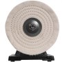Pulidora de banco VEVOR de 8 pulgadas, motor de 350 W y 3/4 HP con 3600 RPM, pulidora de torno de sobremesa de alta resistencia para joyería, madera, plata, ámbar, metal y jade.