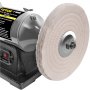 Pulidora de banco VEVOR de 8 pulgadas, motor de 350 W y 3/4 HP con 3600 RPM, pulidora de torno de sobremesa de alta resistencia para joyería, madera, plata, ámbar, metal y jade.