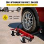 2x 1500lb Hydraulic Wheel Dolly Skates Car Vehicle Positioning Jack Tire Tyre