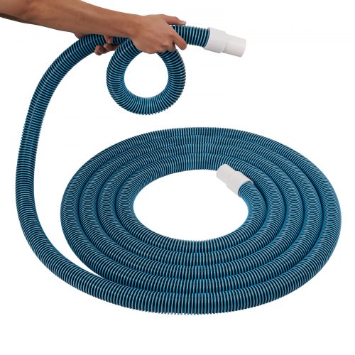 VEVOR 3809EVBU Heavy Duty Zwemmen, 1-1/2 Inch x 30 Voet, Vacuümslang, Compatibel Grond Zand Filter Pomp Zwembad Skimmer Diverse Reiniging, Blauw
