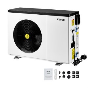 VEVOR Electric Pool Heat Pump, 22250 BTU, Pool Heaters for 3171-6605GAL Above and In Ground Pools, Low Noise, Heating and Cooling Highly Efficient & Energy-Saving Pool Water Heater AC120V 60Hz | VEVOR US