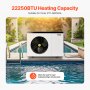 Electric Pool Heat Pump 22250 BTU for Above and In Ground Pools Efficient