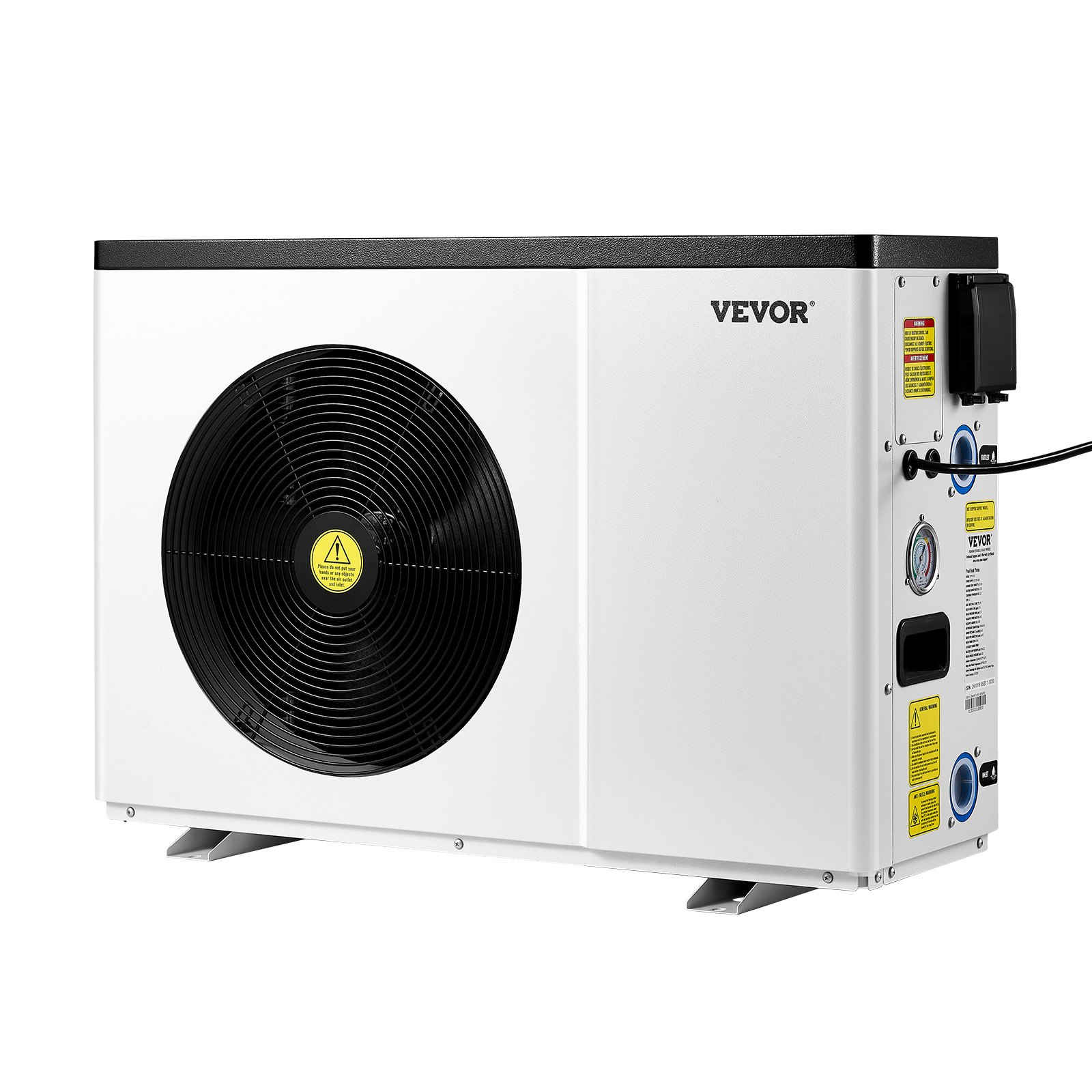 VEVOR Electric Pool Heat Pump, 22250 BTU, Pool Heaters for 3171-6605GAL Above and In Ground Pools, Low Noise, Heating and Cooling Highly Efficient & Energy-Saving Pool Water Heater AC120V 60Hz