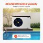 Electric Pool Heat Pump 35830 BTU for Above and In Ground Pools Efficient